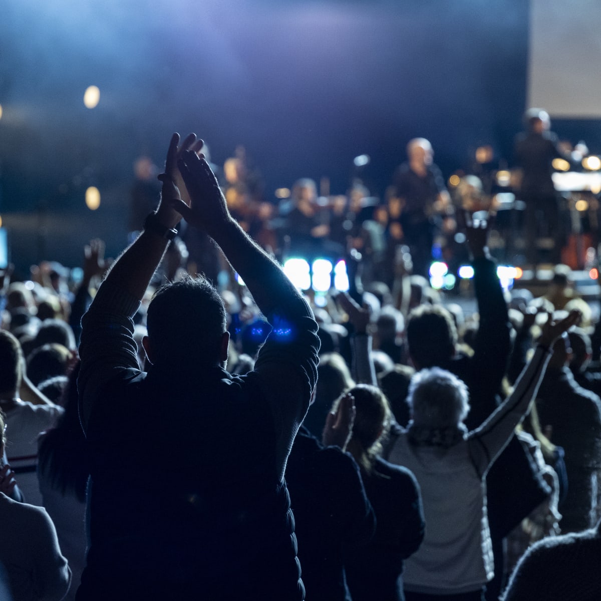 Foule assistant à un spectacle à l'Amphithéâtre Cogeco