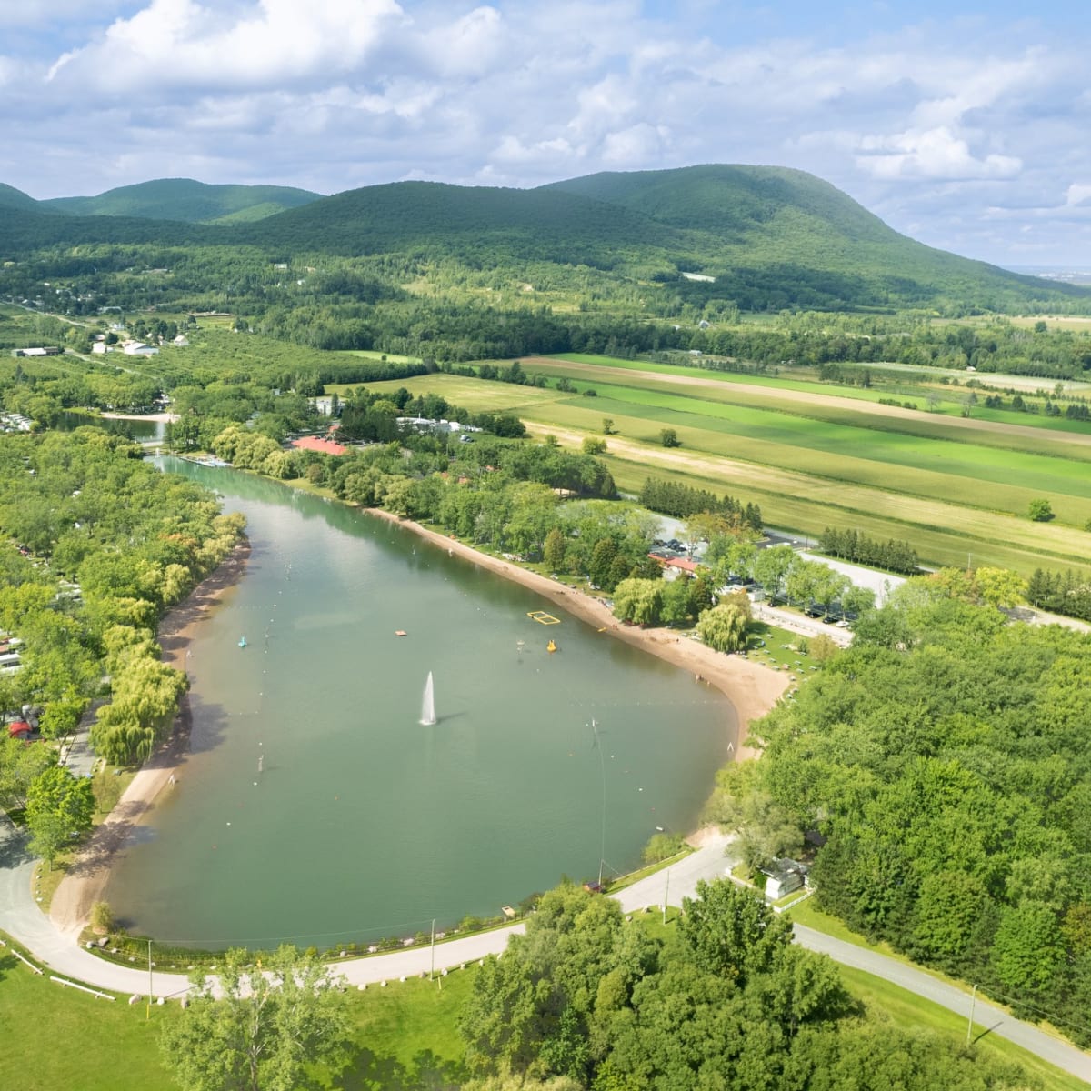 Domaine International de Rouville - Aerial view of the campground
