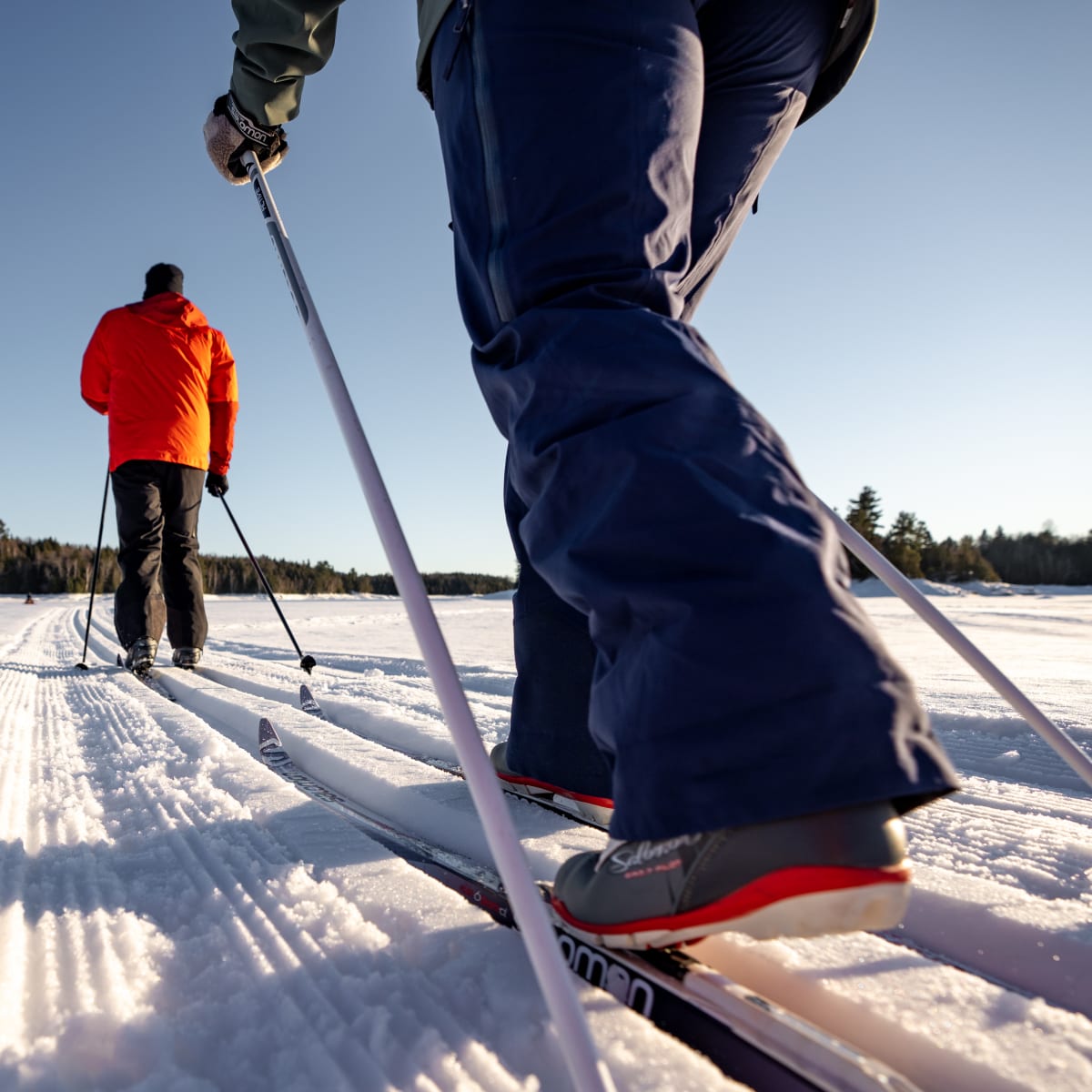 Parc régional du Poisson Blanc - Two people cross-country skiing