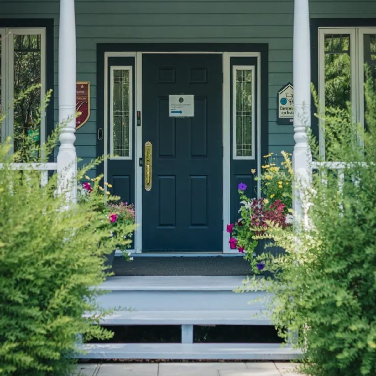 Front door of the Domaine Jolivent inn.