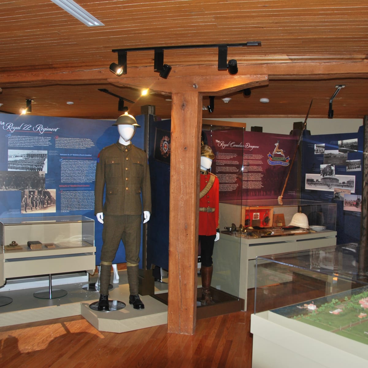 Exhibit inside the Musée du Fort Saint-Jean