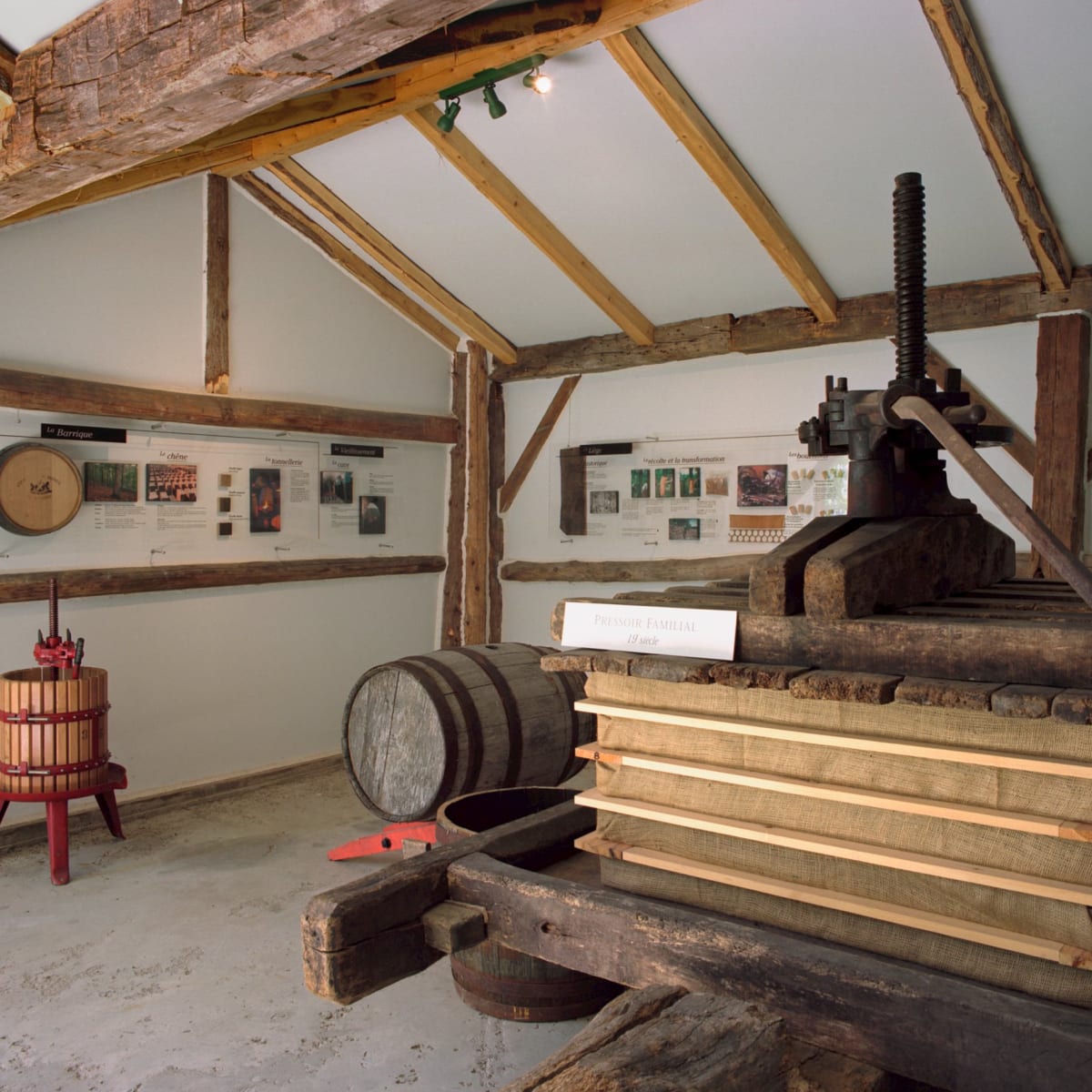 Inside the museum at Cidrerie du Minot