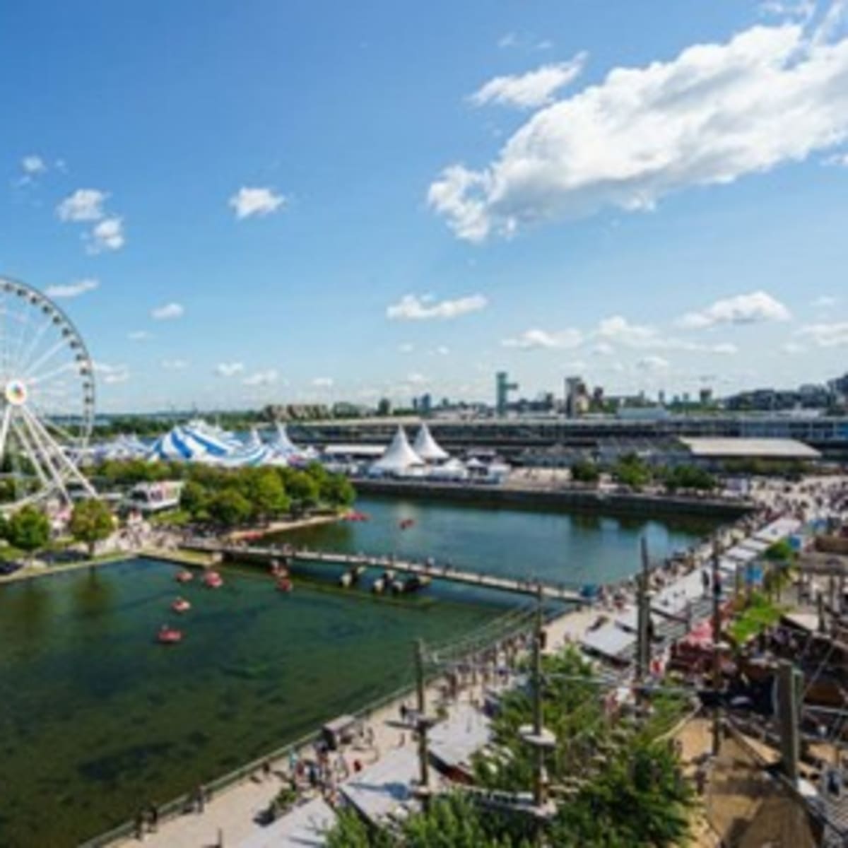 Vue de la grande roue du Vieux Port de Montréal