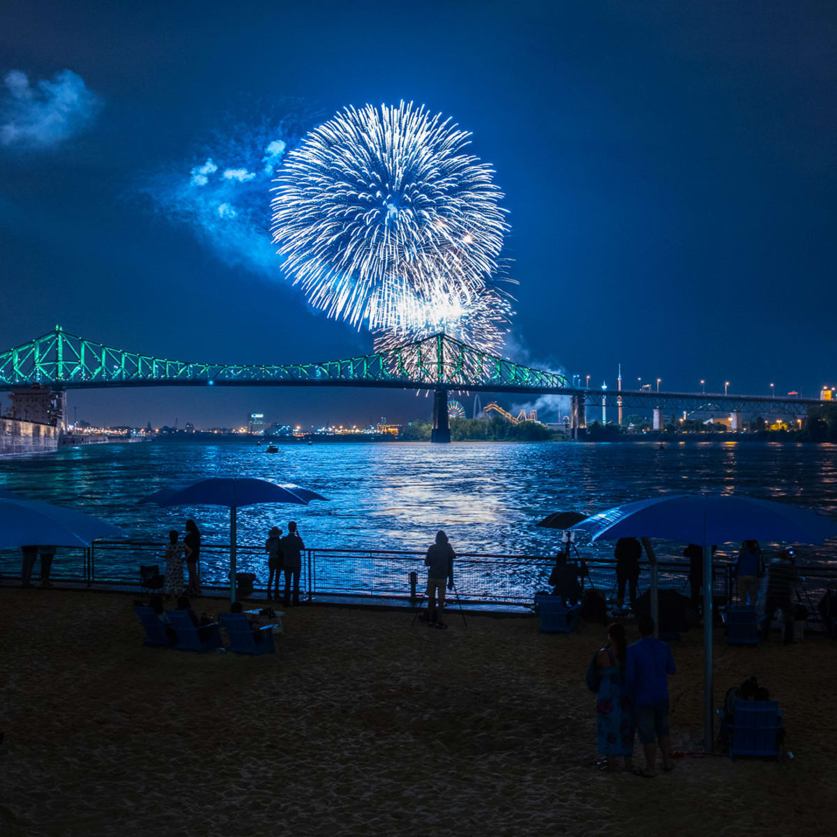 Fireworks evenings at the Clock Tower Beach