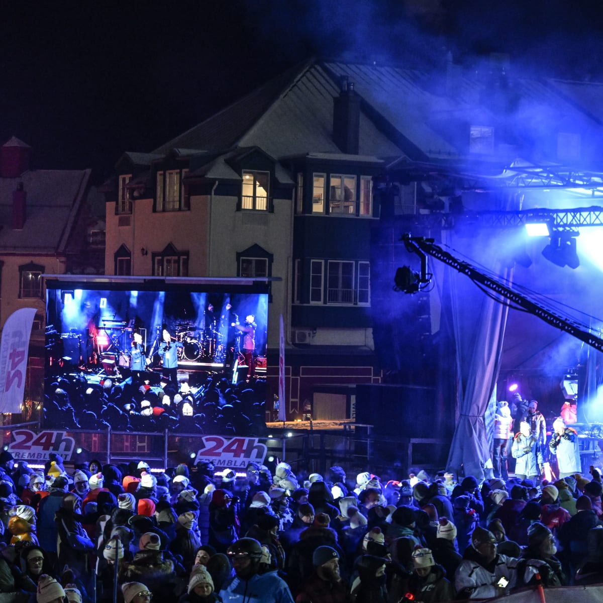 24h Tremblant show at night.
