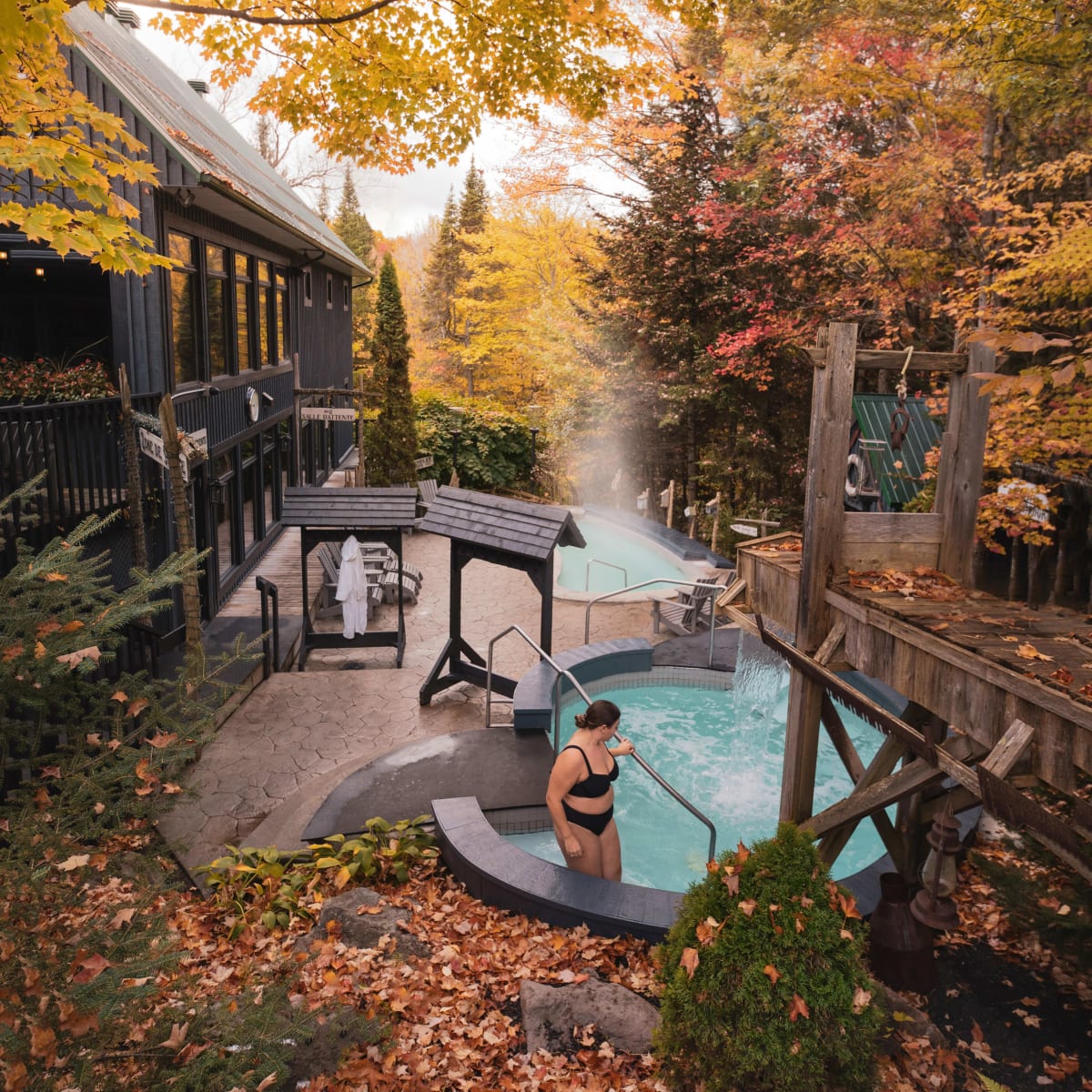 Spa in the fall in the Eastern Townships.