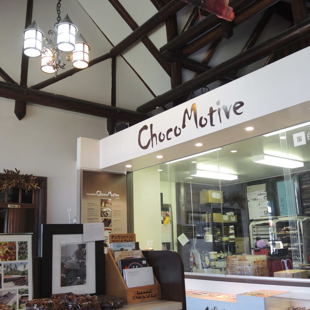 Inside the ChocoMotive boutique.