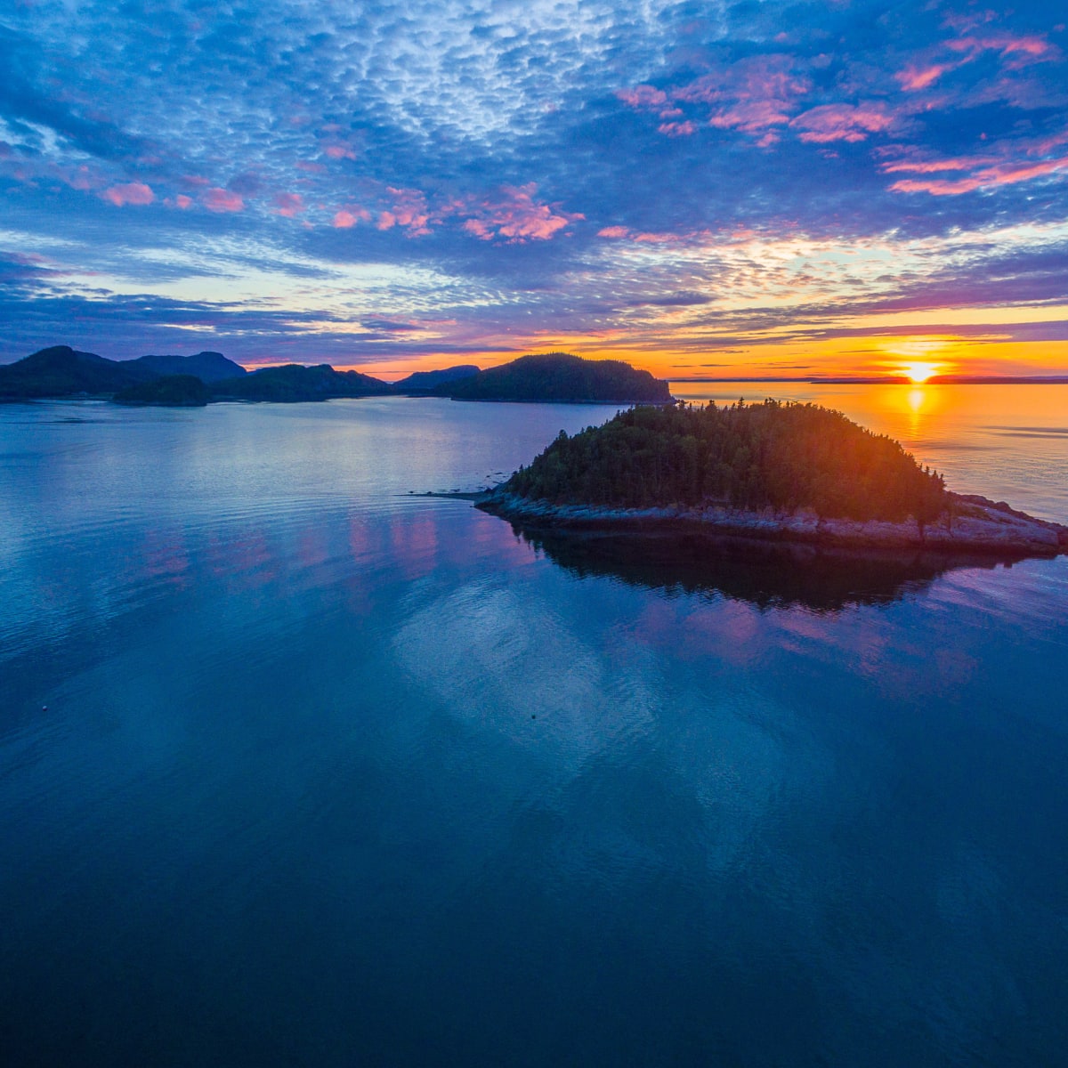 Sunset at Parc national du Bic.