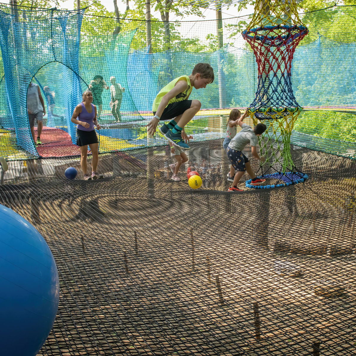 Trampolines at Arbraska Laflèche.
