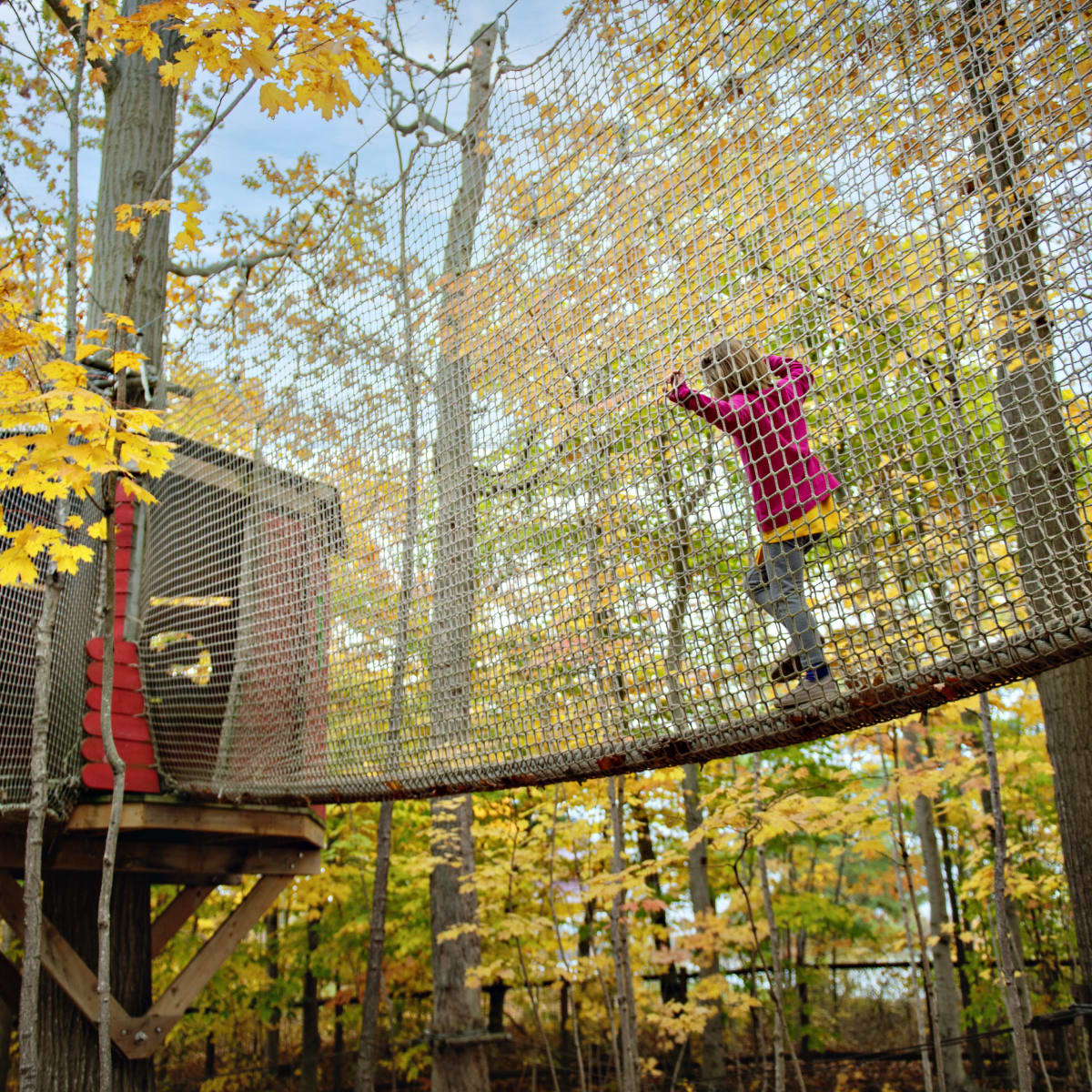 Kid at Village Arbre-en-Ciel at Arbraska Rawdon.