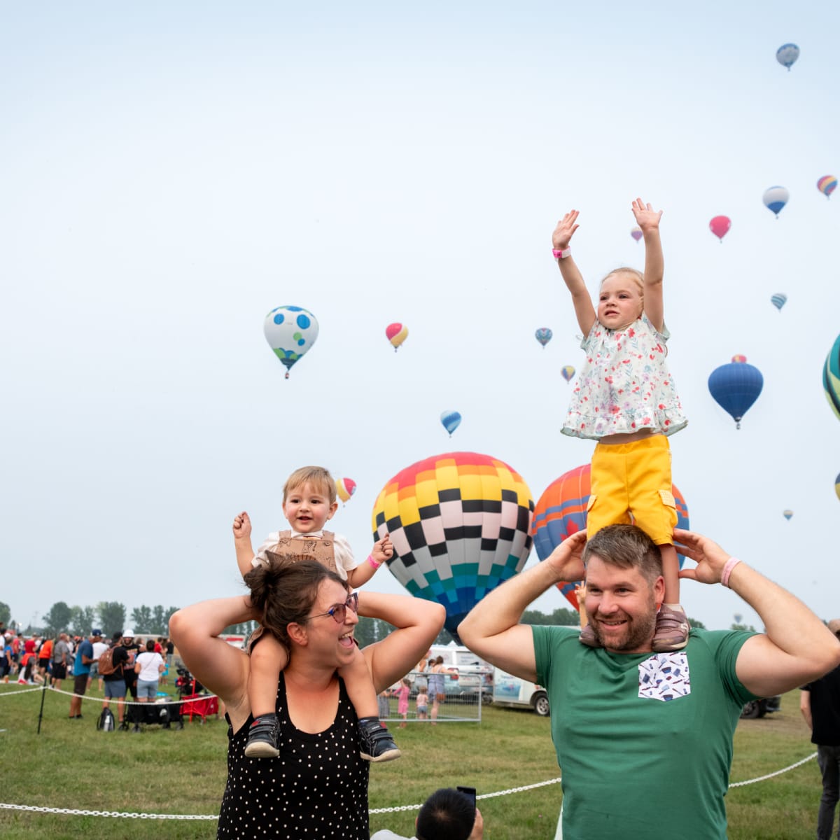 Famille à l'international des montgolfière de Saint-Jean-sur-Richelieu.