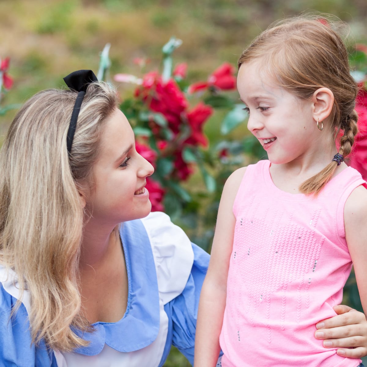 Cinderella with a child at Au Pays des Merveilles.