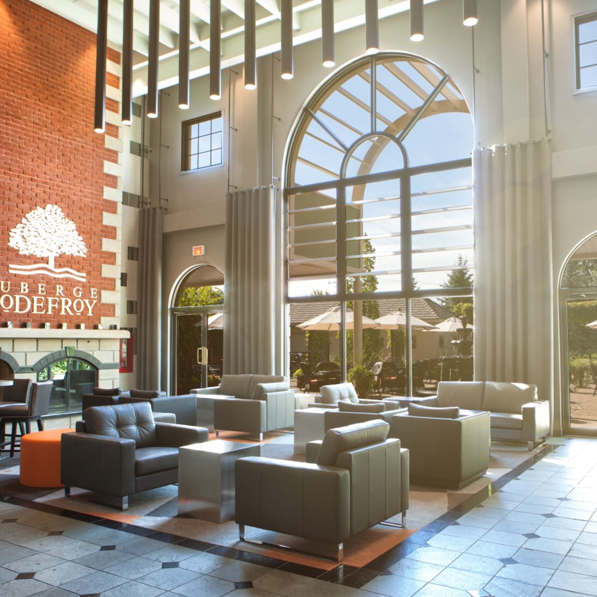 Lobby de l'Auberge Godefroy.