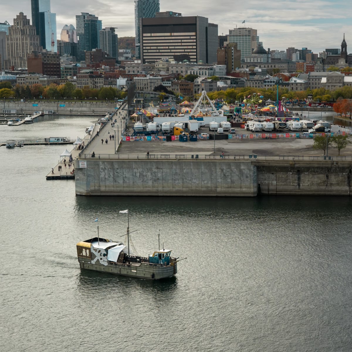 The Bateau Fantôme in Montreal's Old-Port on the St. Lawrence River