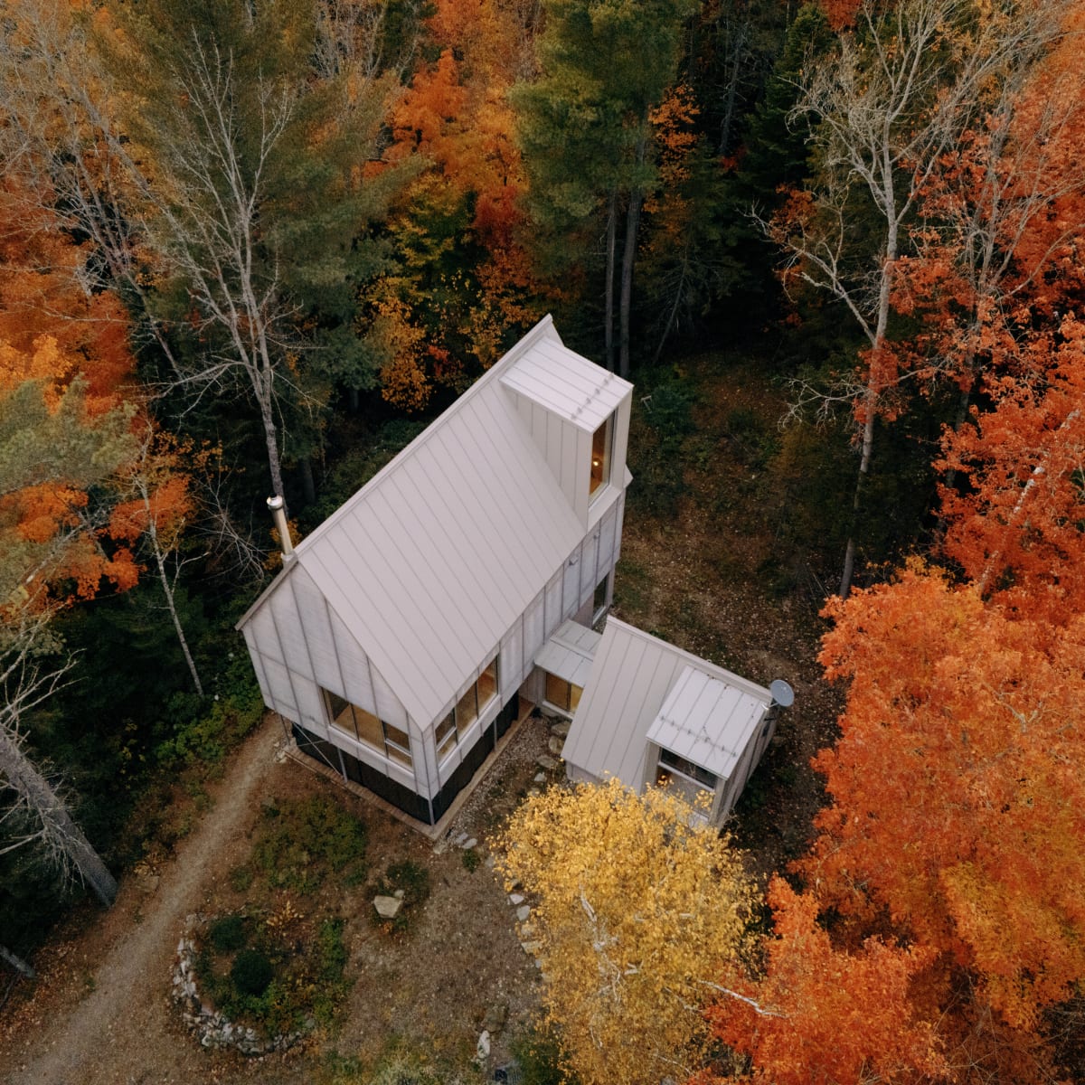 Fall at a BESIDE Cabin.