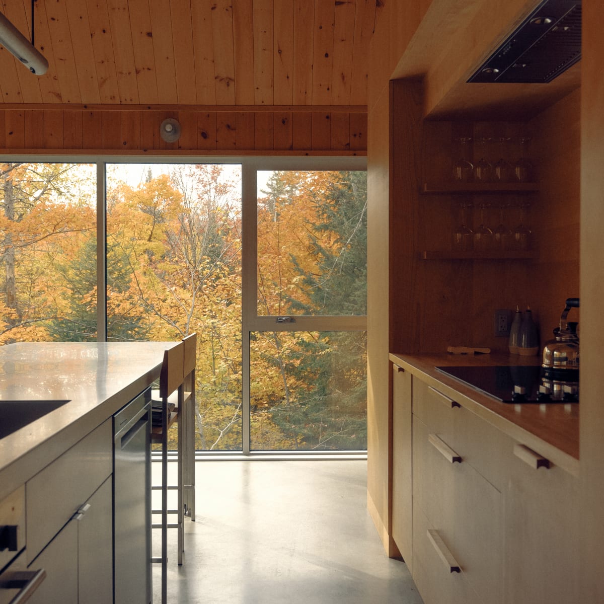 Fall at a BESIDE Cabin.