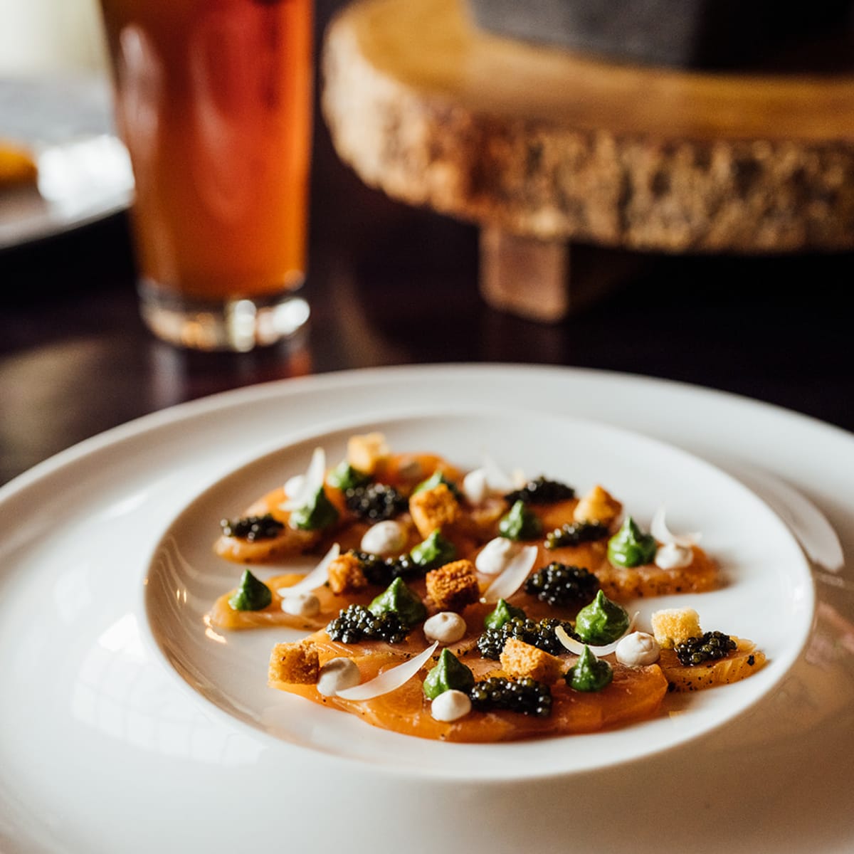 Plat gastronomique du Bistro Le Tap Room.