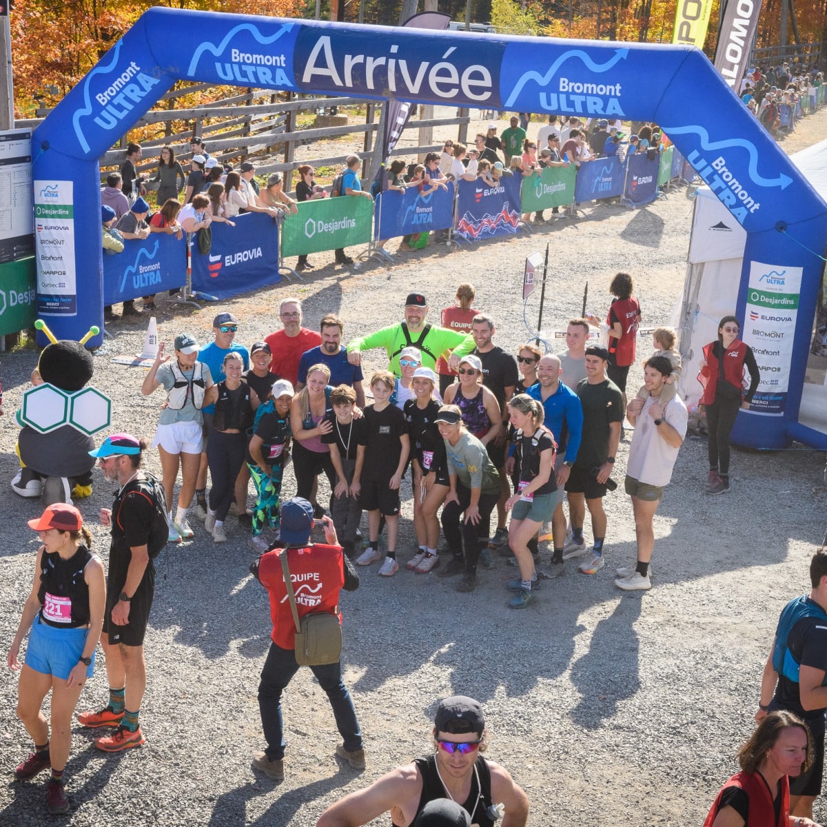 Group at the finish line of the Bromont Ultra.