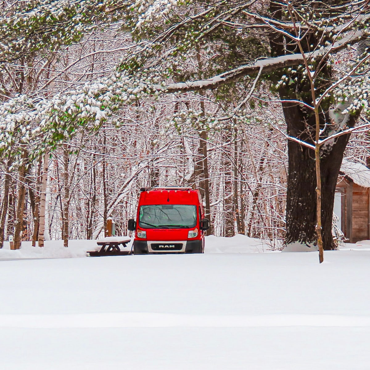 Hiver - Camping Parc de la Rivière Batiscan.