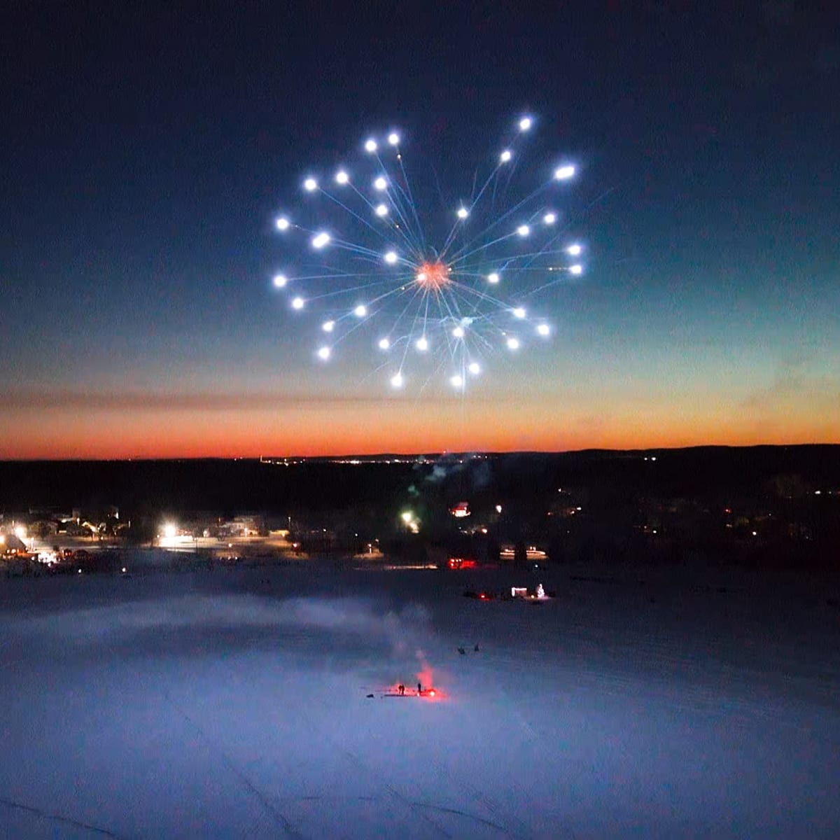Firework at Carnaval d’hiver du Lac-à-la-Tortue.