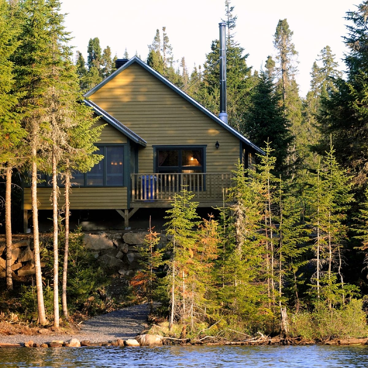 Chalet à la Réserve faunique des Laurentides.