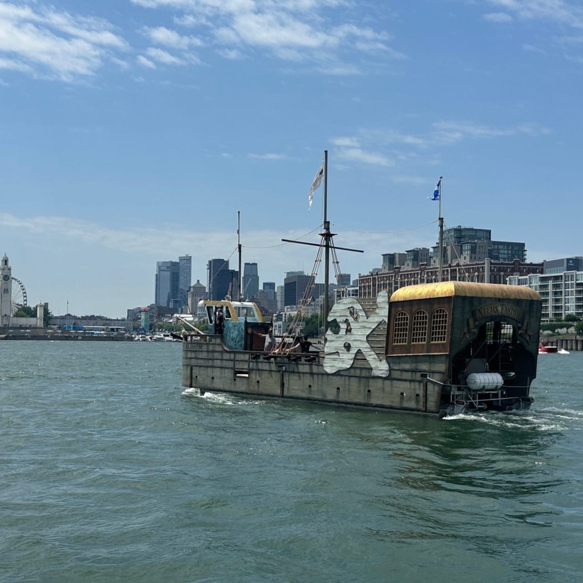 Pirate ship in the old port of Montréal.