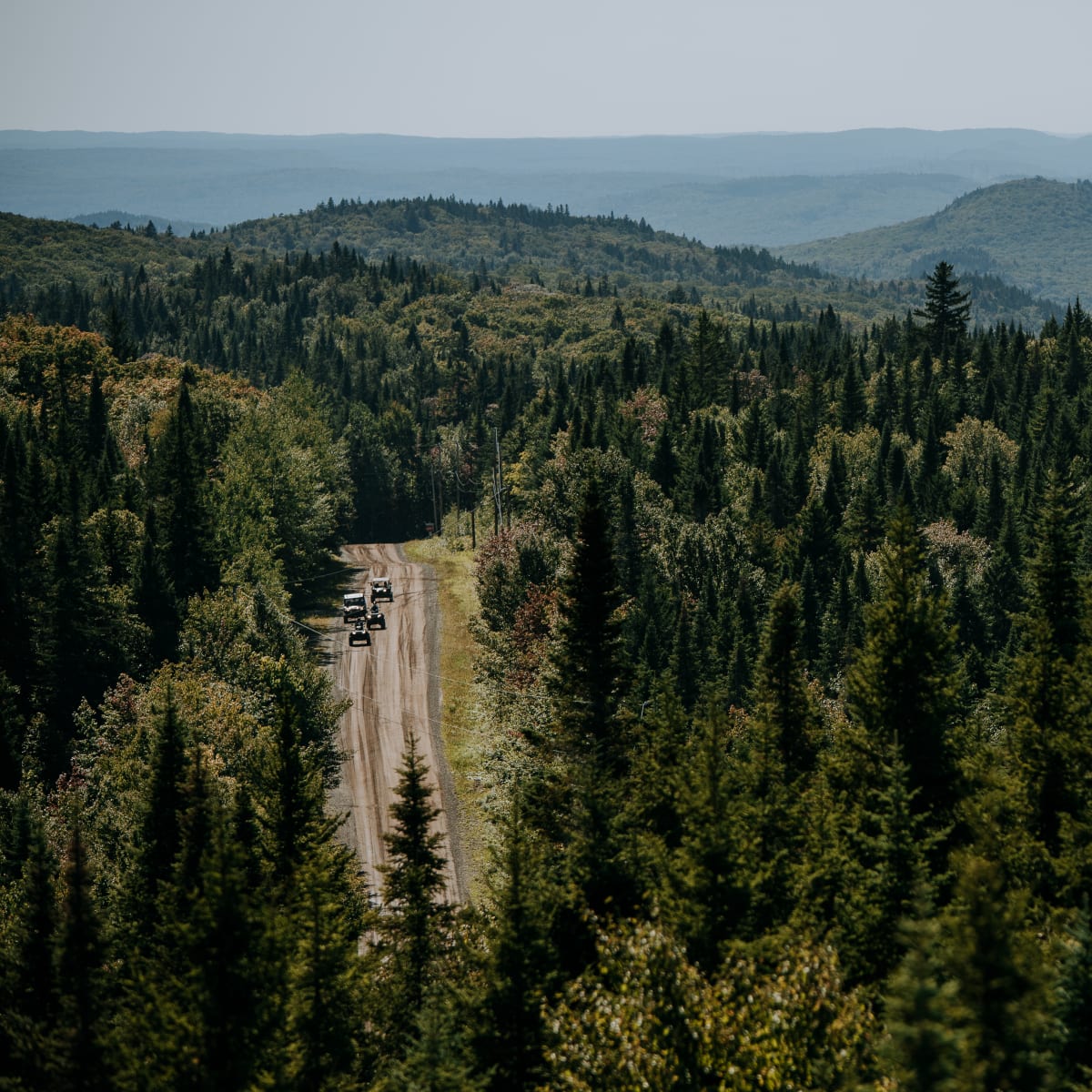Aerial view of an ATV trail