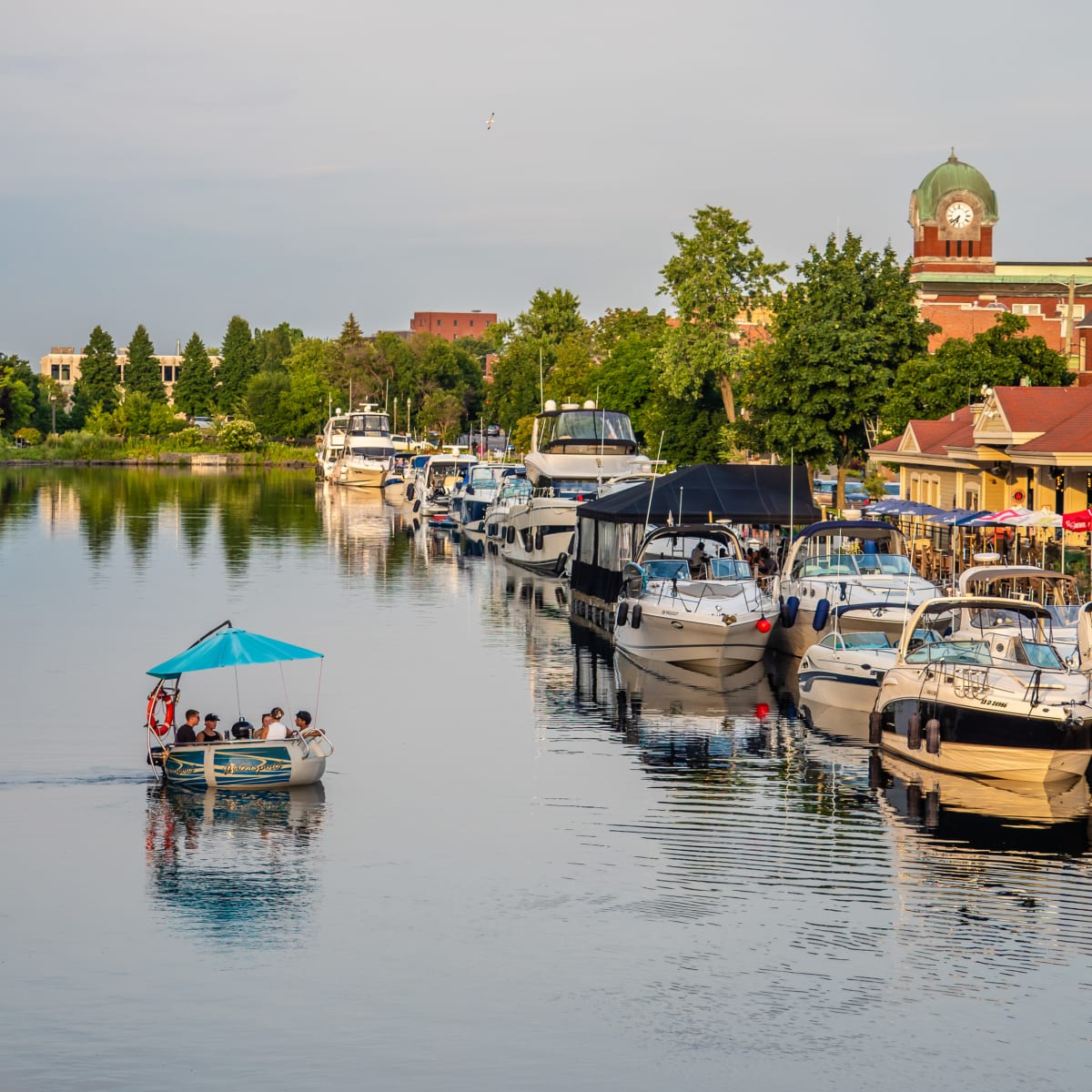 Boats along a canal