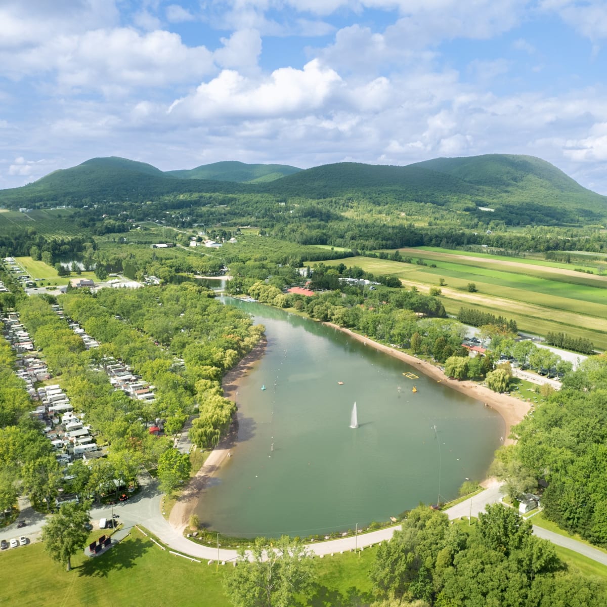 Domaine International de Rouville - Aerial view of the campground