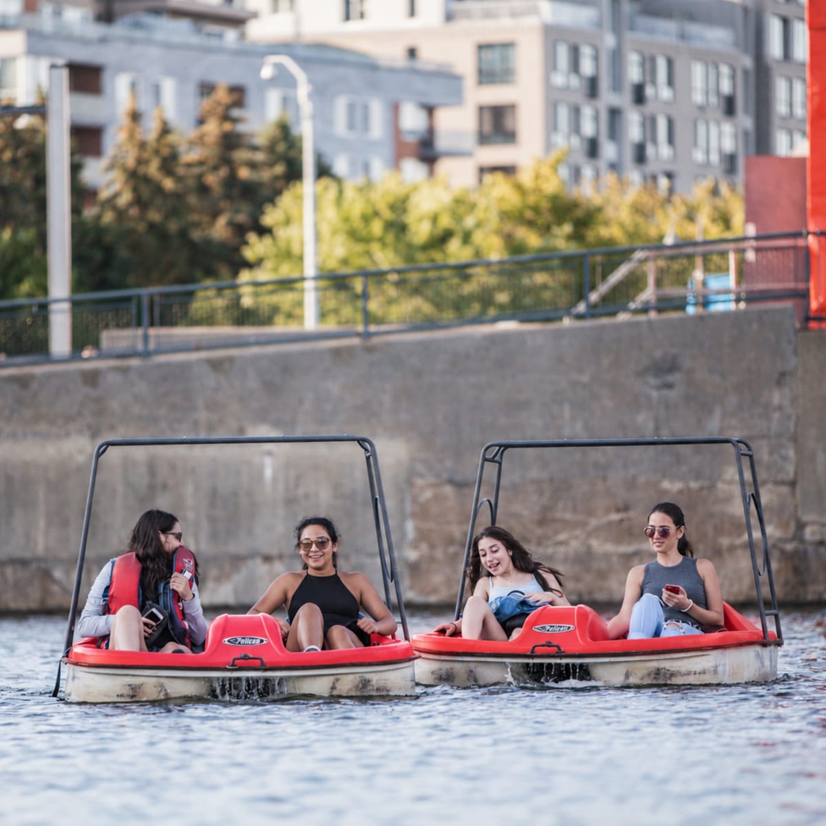 Pedal boat ride in the Old Port.