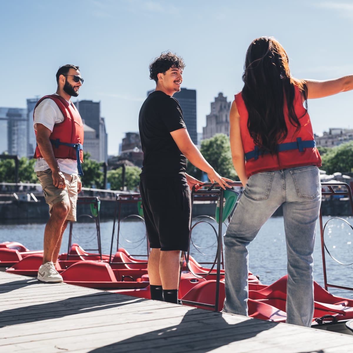 Pedal boat ride in the Old Port.