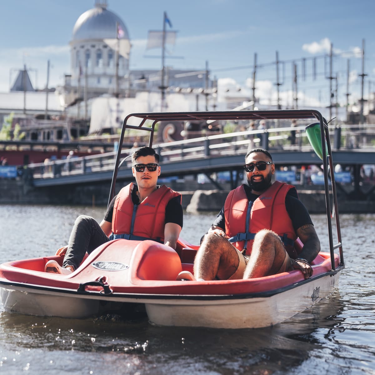 Pedal boat ride in the Old Port.