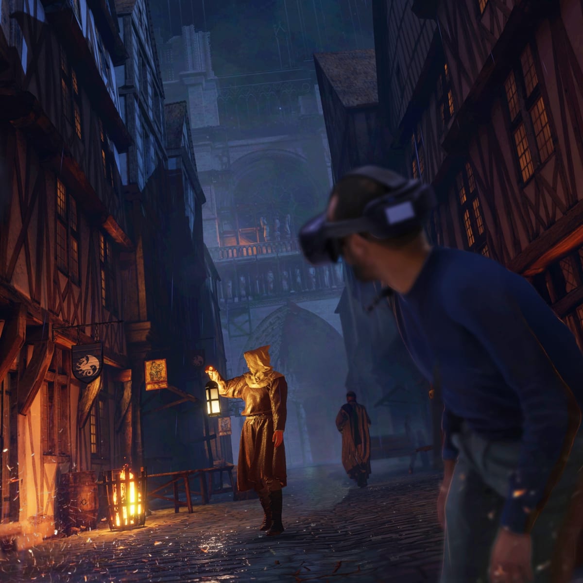 Eternal Notre-Dame - Two people wearing virtual reality headsets.