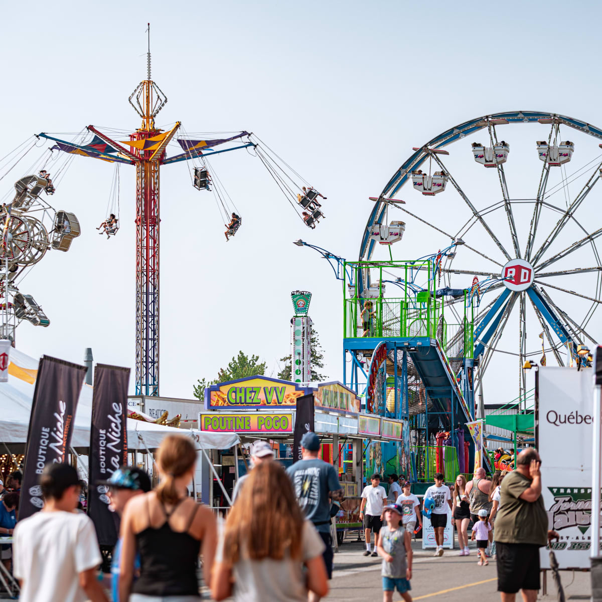 Carnival rides at Exposition agricole de Victoriaville.