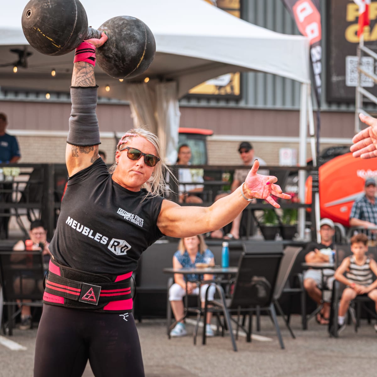 Strong woman at Exposition agricole de Victoriaville.