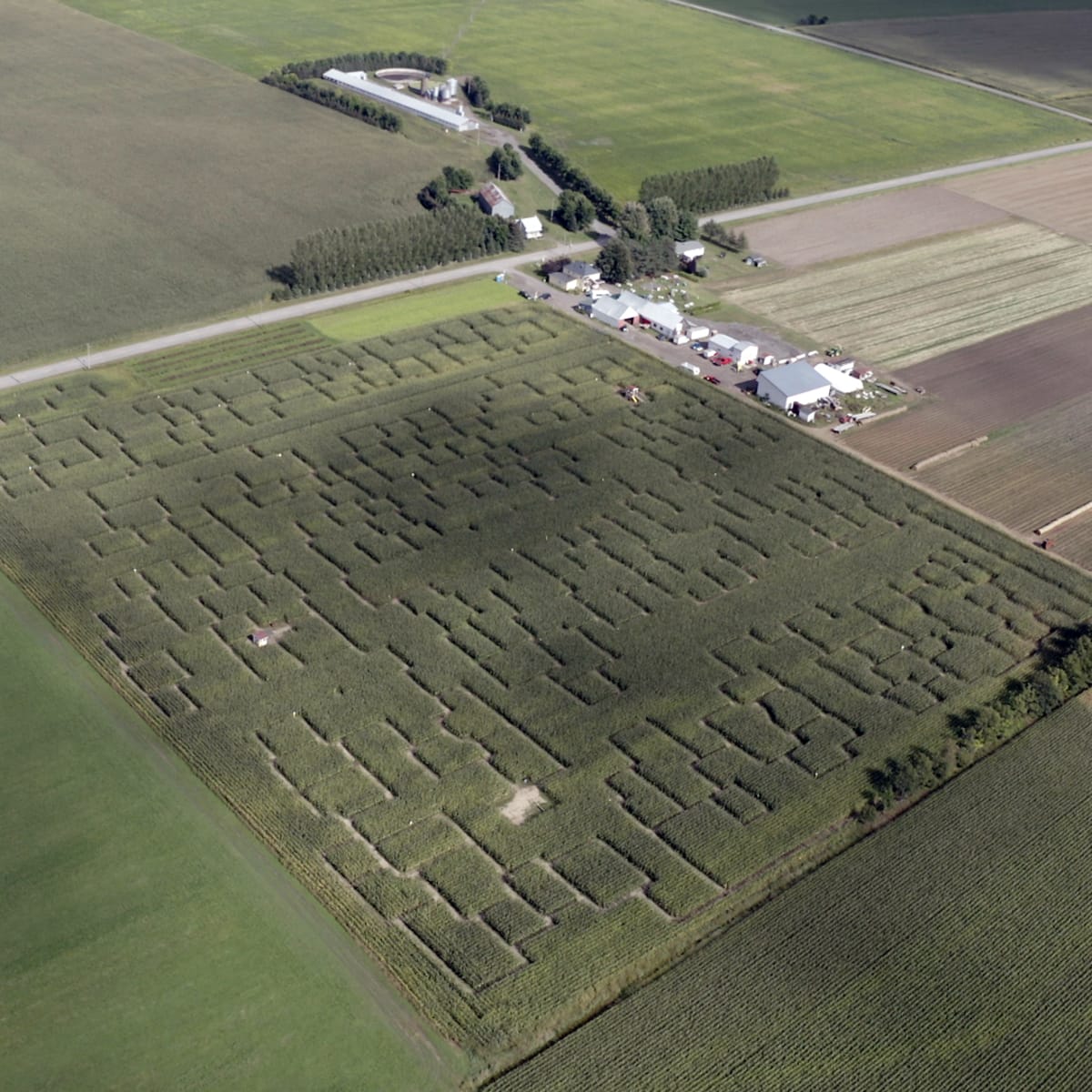 Aerial view of Ferme Guy Rivest