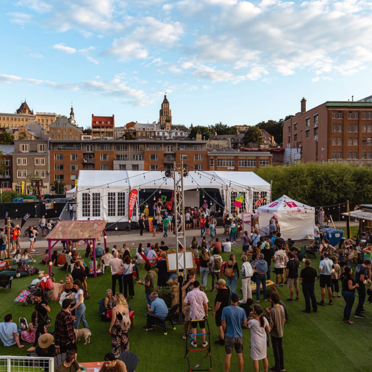 A crowd outdoors at the Festibière de Québec