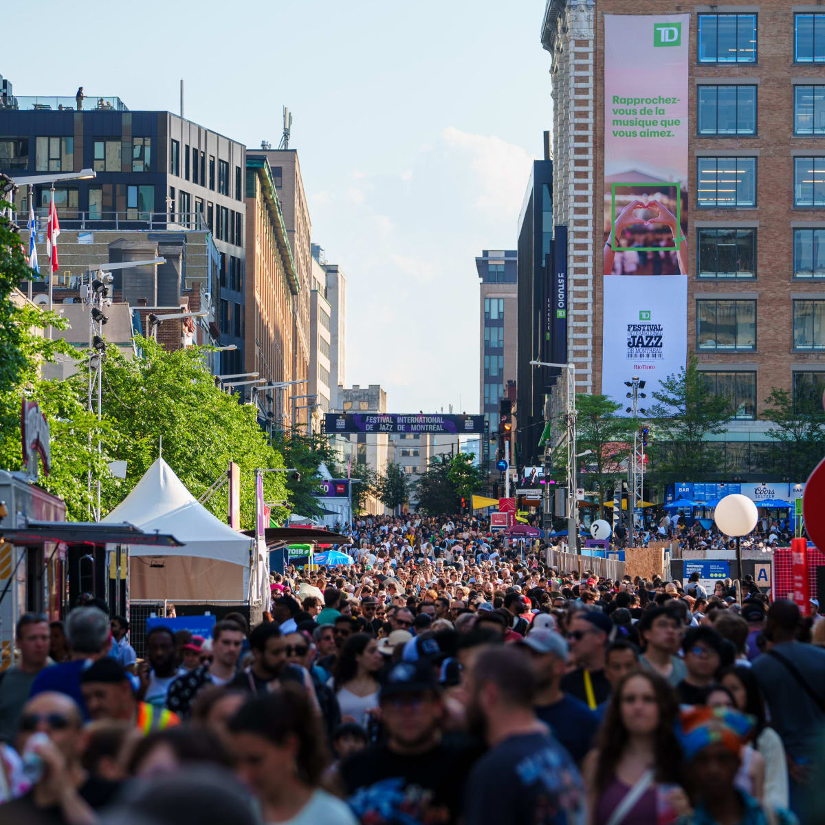 Street with a crowd
