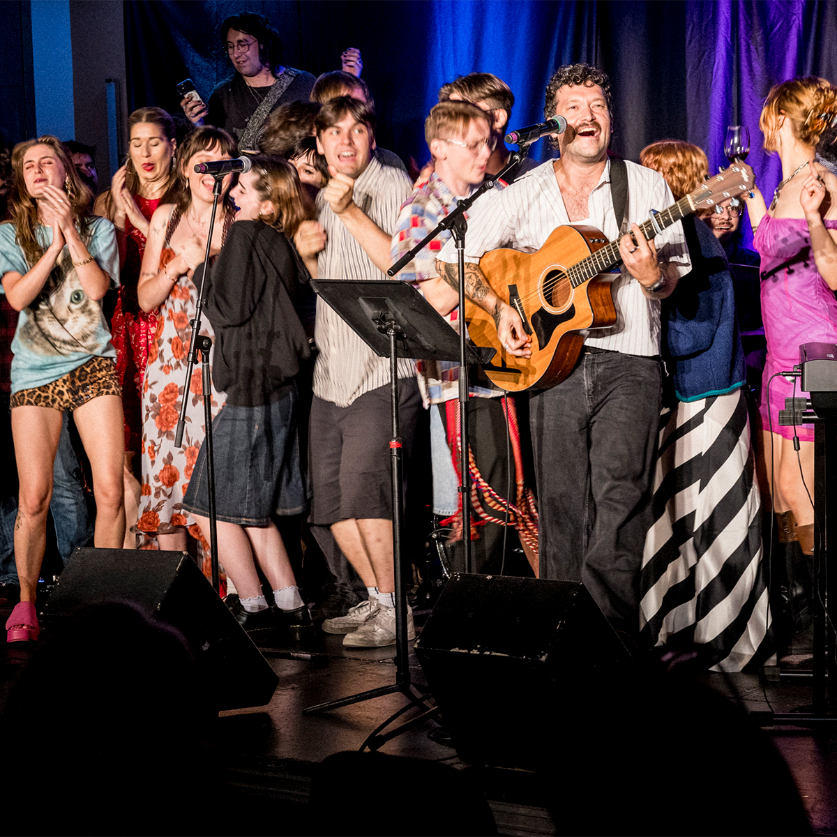 Group on stage at Festival international de la chanson de Granby.