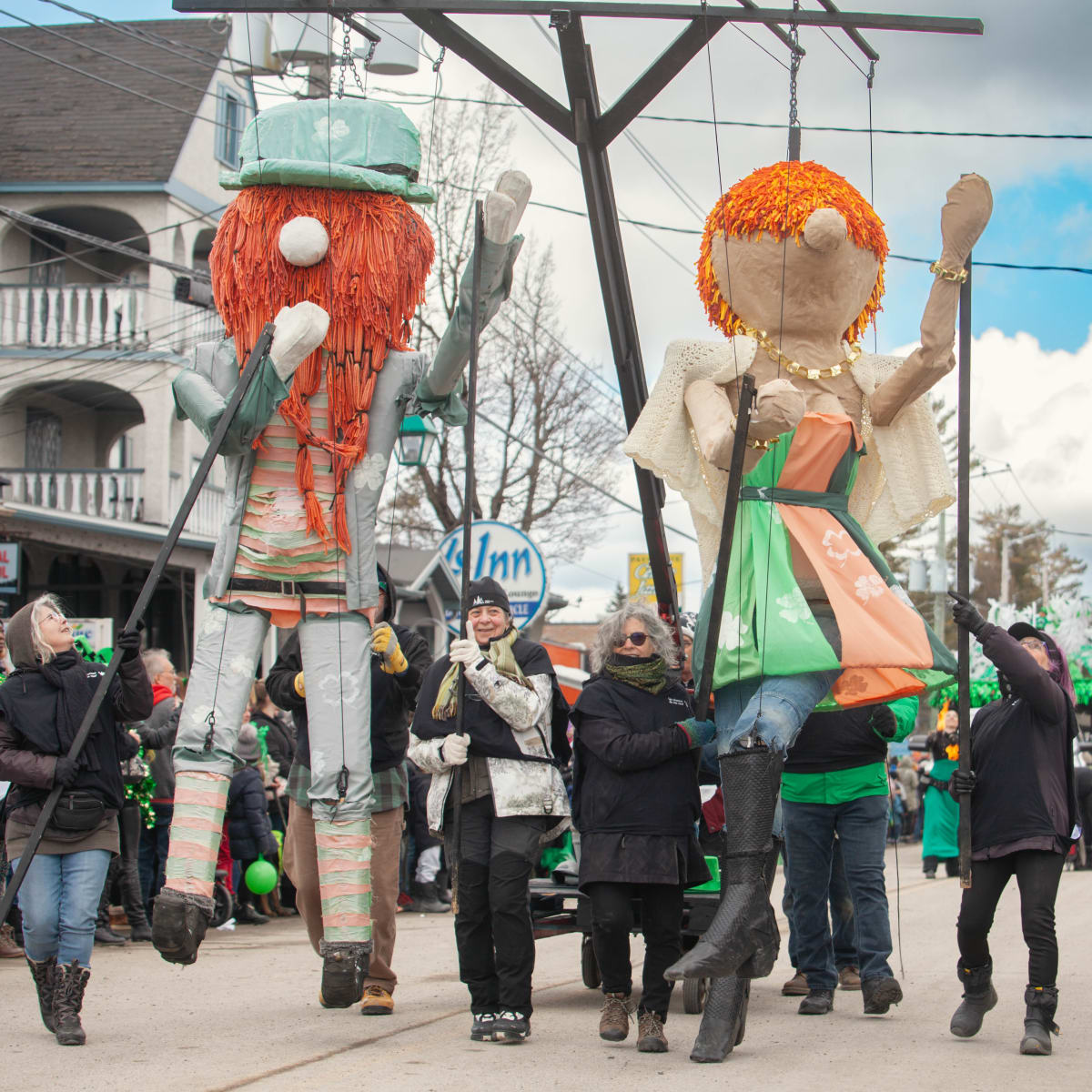 St. Patrick's Day parade in Rawdon.