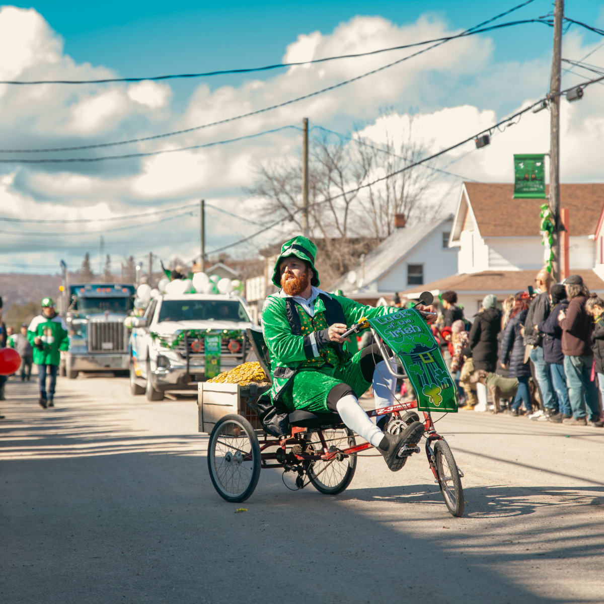 St. Patrick's Day parade in Rawdon.
