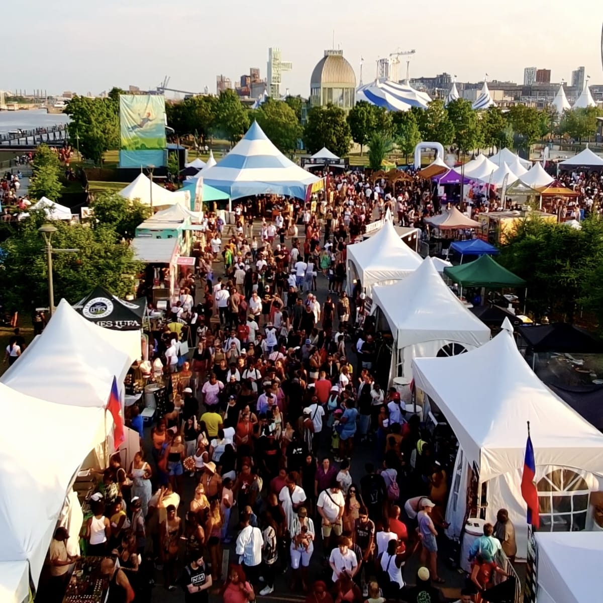 Kiosks at Taste of the Caribbean Festival.