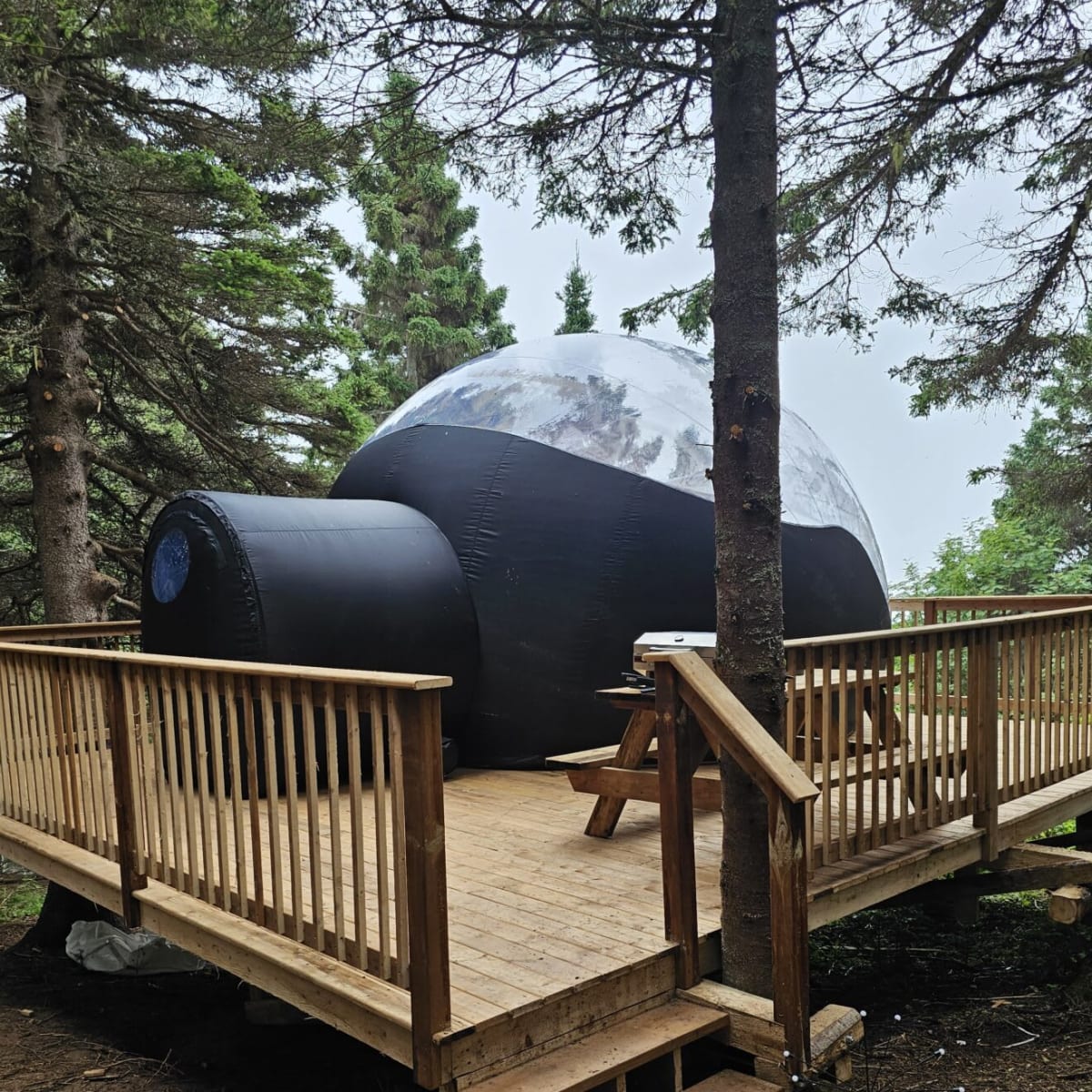 A bubble at the Folies Boréales campsite in Percé