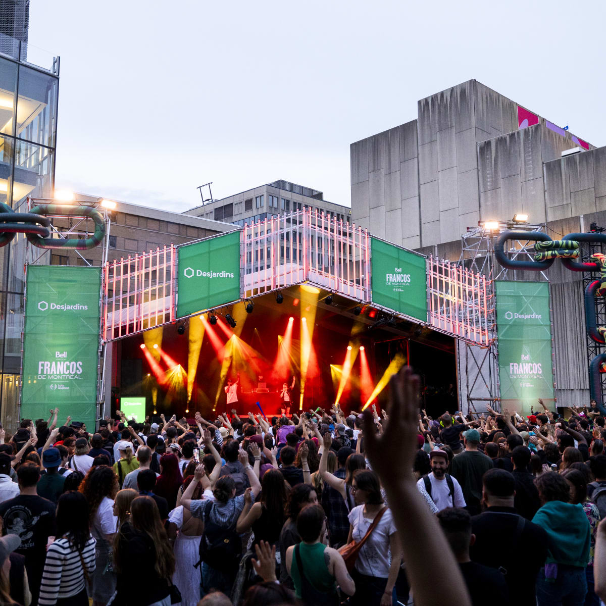 Stage at Les Francos de Montréal during the day.