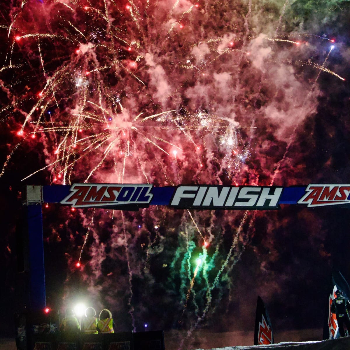 Fireworks at the Grand Prix Ski-Doo de Valcourt.