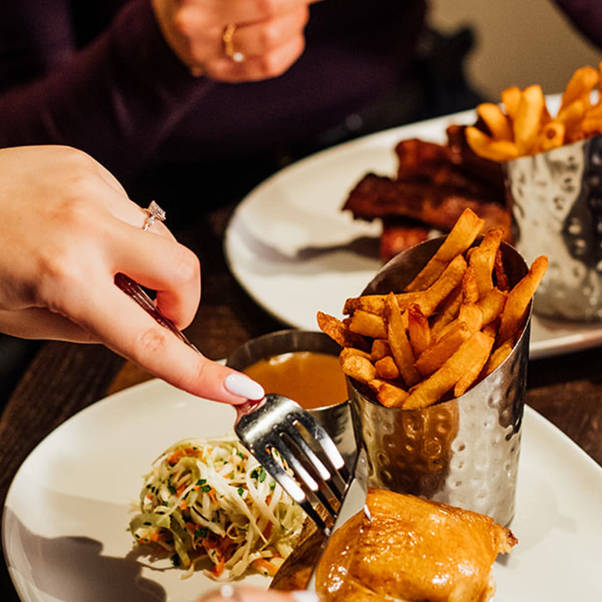 2 delicious plates from the restaurant.
