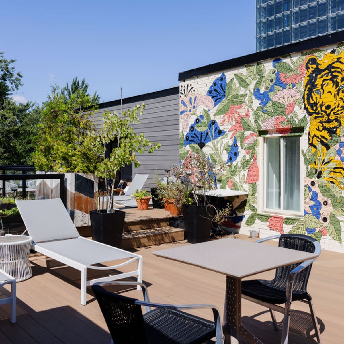 Terrace of the Hôtel & Spa Carré Saint-Louis, in Montreal.