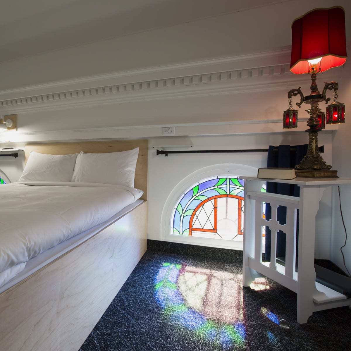 Une chambre à l'hôtel Le Sainte-Crème.