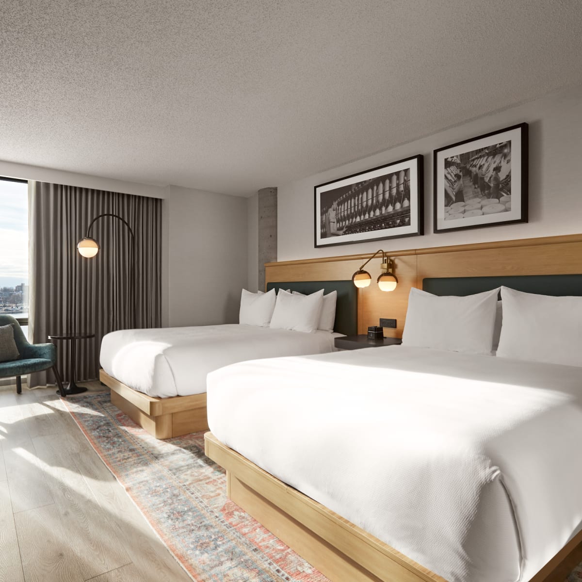 Chambre avec 2 lits Queen - Hôtel MOCO Valleyfield.