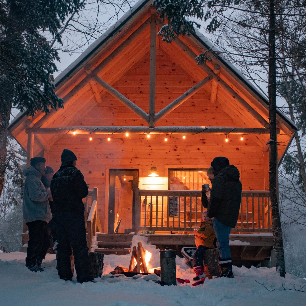 Ready to go camping in winter with the family. 